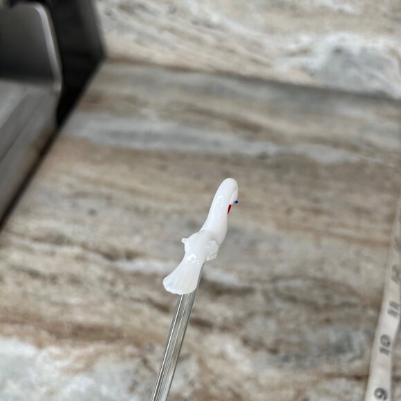 Glass Stir Sticks Bird Designs Unique Set Of 4 Cocktail Swizzle Stick Barware - Picture 12 of 12